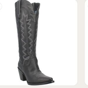 High cotton leather boots , Size 7